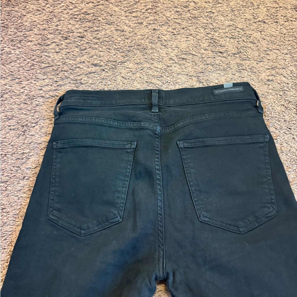 Citizens Of Humanity Jeans Harlow Ankle High Rise Slim Stretch Denim Black 29 - Picture 12 of 15